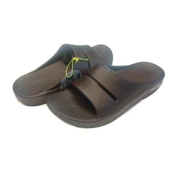 OOFOS Ooahh Recovery Slide Mens Size 11 Womens Size 13 Pool Sandal Mocha Brown - Picture 9 of 9